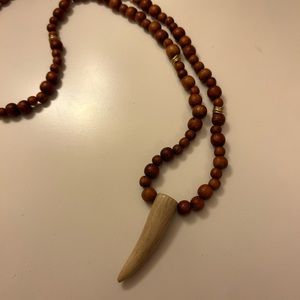 Beaded Horn Necklace